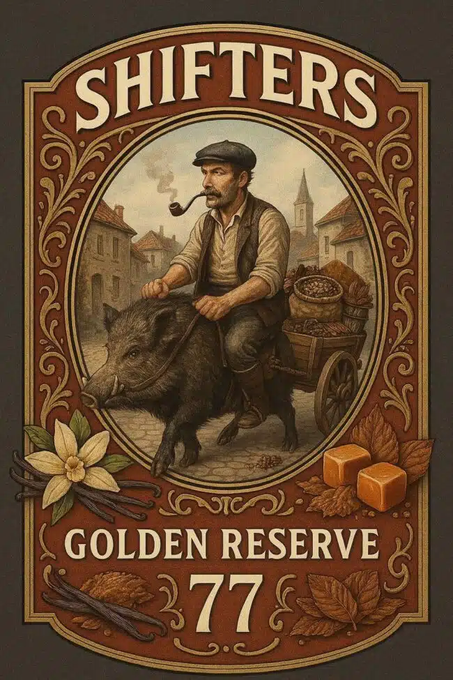 E-liquide Shifters – Golden Reserve 77 longfill 20/60ml (Extrait naturel de tabac, Vanille, Butterscotch)